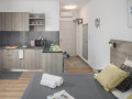 Studio sa balkonom i pogledom na bazen, Vila Valla Studio Apartments Fažana, s bazenom u blizini mora, Valbandon, Istra Valbandon